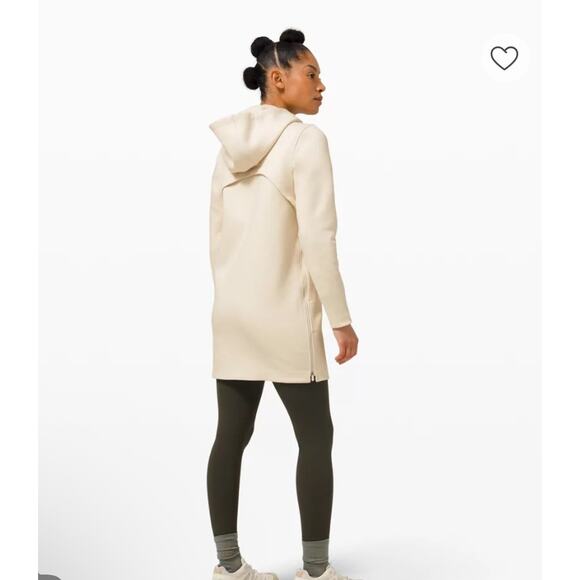 NWOT Lululemon Long Horizons Hoodie Neutral Cream, Full Zip $168 Sz 4 Minimalist - Picture 2 of 11